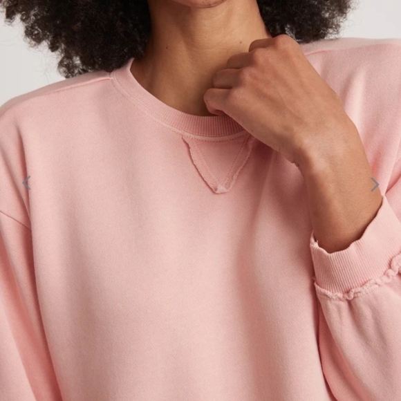 MARINE layer Sweatshirt Dress in Seashell Pink - Picture 2 of 8